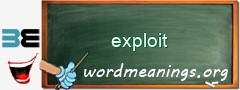 WordMeaning blackboard for exploit